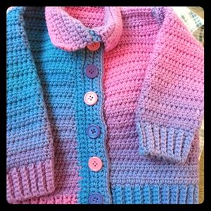 Handmade little girls sweater